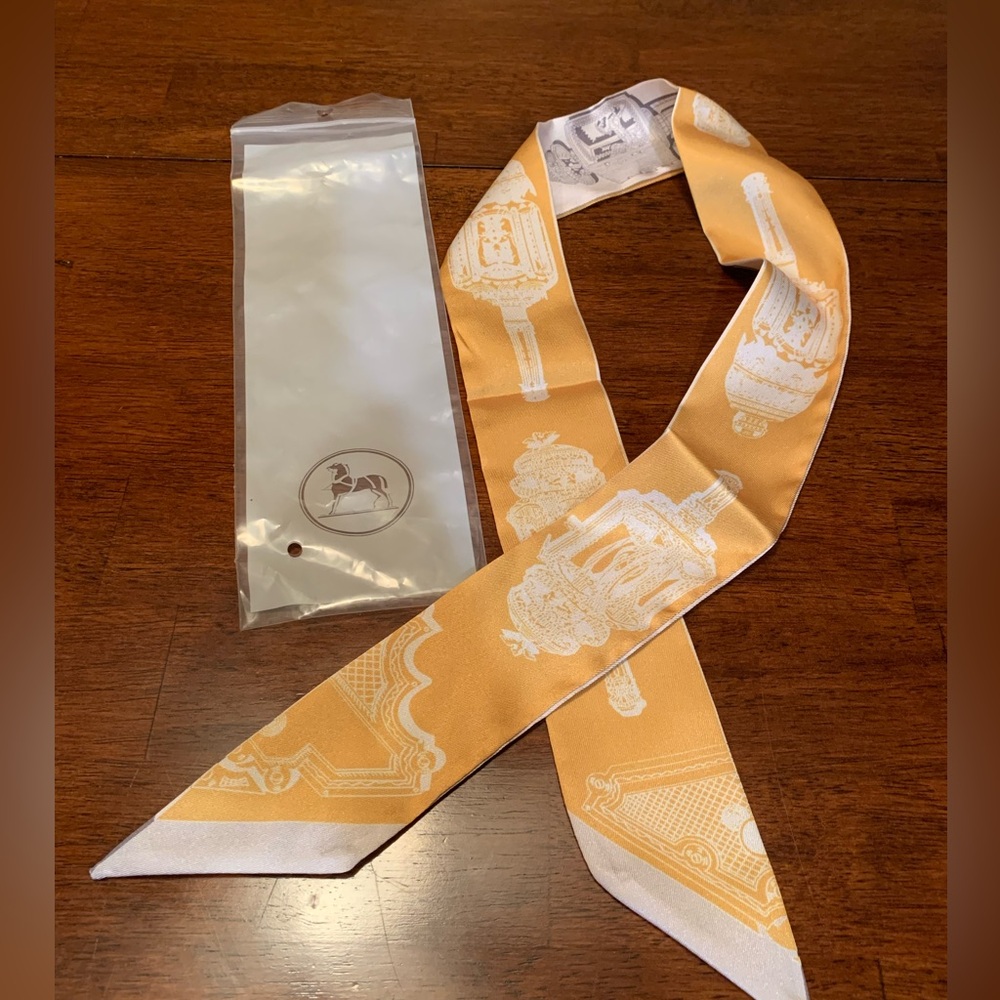 Absolutely stunning silk yellow/ grey silk scarf  for purse, as a headband,neck